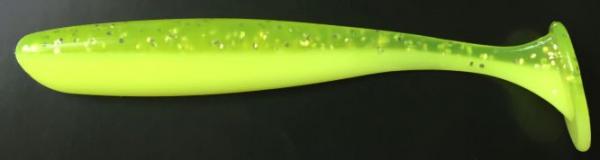 4` Slim Football Tail - Chartreuse Flake Silk Belly